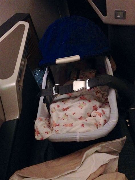 cathay pacific business class bassinet.